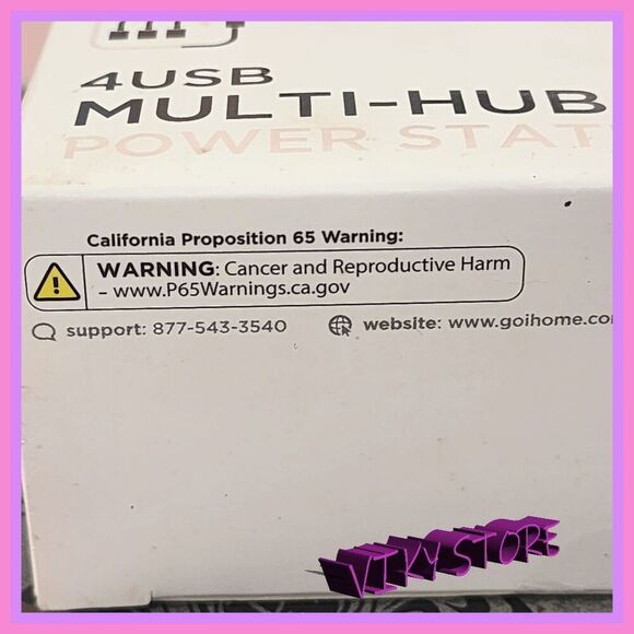 💕 NWT iHome 4USB Multi-Hub Power Station Fast Charge #7171 💕 - Picture 4 of 6